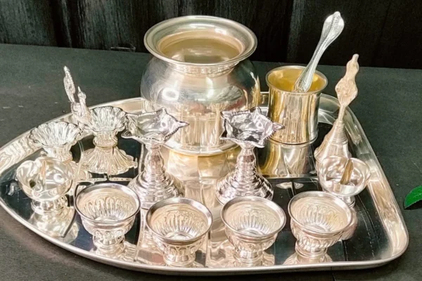 German silver pooja items